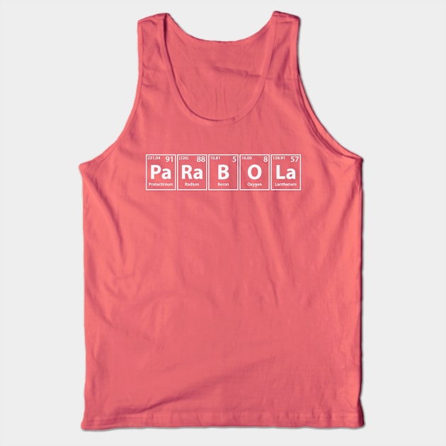 Parabola (Pa-Ra-B-O-La) Periodic Elements Spelling Tank Top by cerebrands